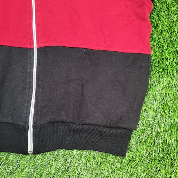 Vintage 90s Wilson Hooded Fleece Vest Women Large 22x23 Black Gray - Picture 10 of 12